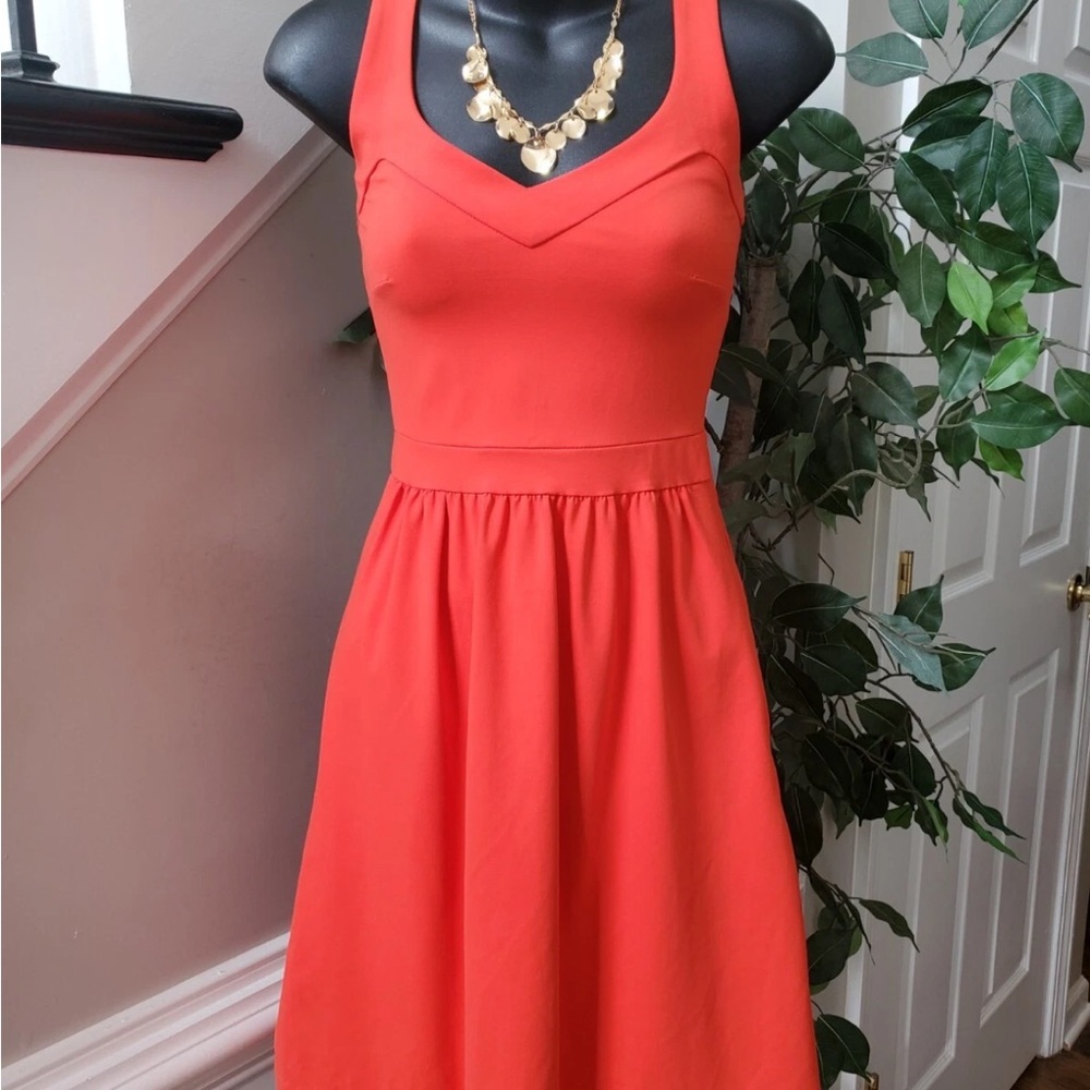 Cynthia Rowley Coral Midi Dress